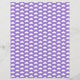 Lila White Cloud Mönster Card Skapar Pappert