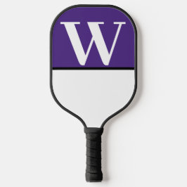 Lila & White College Monogram Pickleball Paddle