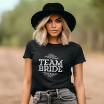 Lila & White Cute Team Bride Bröllopsfest Gift