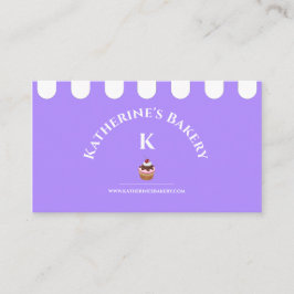 Lila White Elegant Bakery Affärskort Visitkort