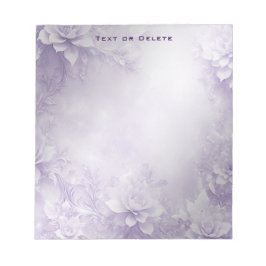 Lila White Flowers Anteckningsblock