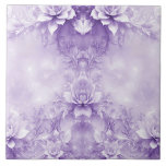 Lila White Flowers Ceramic Tile Kakelplatta<br><div class="desc">Keramiska plattor för vacker Lila White Flowers</div>