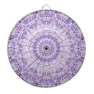 Lila White Flowers Dartboard Darttavla