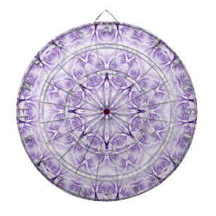 Lila White Flowers Dartboard Darttavla
