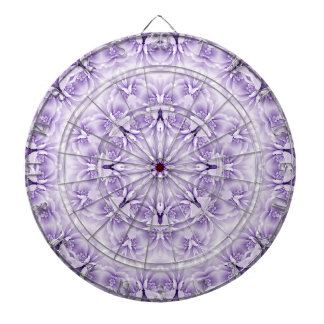 Lila White Flowers Dartboard Darttavla