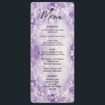 Lila White Flowers Menu Meny<br><div class="desc">Lila White Flowers Bröllop Menu</div>