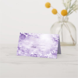 Lila White Flowers Place Card Placeringskort