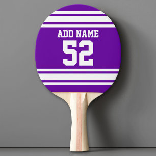 Lila White Football Jersey-nummer Pingisracket