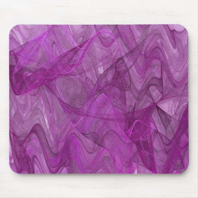 Lila & White Fractal Mousepad Musmatta (Framsidan)