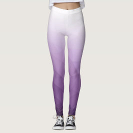 Lila White Gradient Geometric Mesh Mönster Leggings