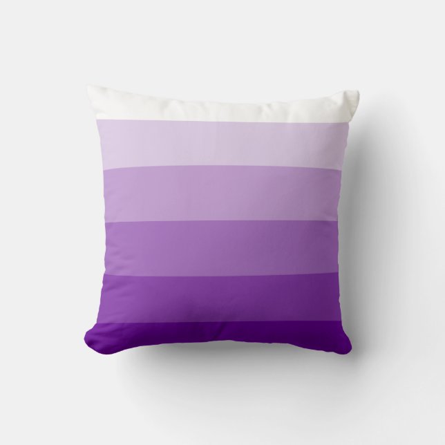 Lila White Gradient Rand Kudde (Framsida)
