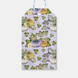 LILA WHITE ORANGE FALLER ÖPPNA PUMPKINER PRESENTETIKETT