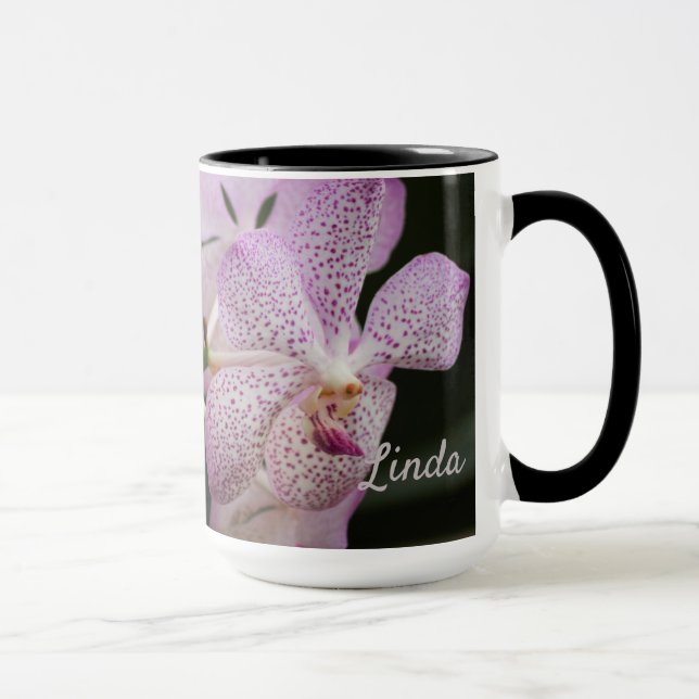 Lila White Orchid Coffee/Tea Mugg 15oz (Höger)