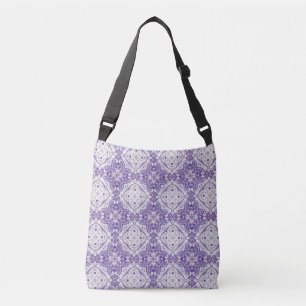 Lila & White Paisley Crossbody Bag Axelväska