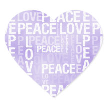 Lila White Peace Kärlek