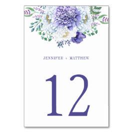 Lila White Peonies Greenery Bordsnummer