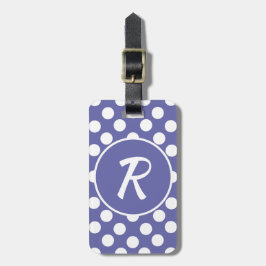 lila white polka dots periwinkle Lug Bagagebricka