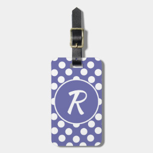 lila white polka dots periwinkle Lug Bagagebricka