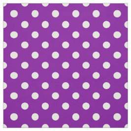 Lila White Polka dots Textile Tyg
