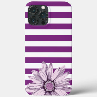 Lila White Rand Flower iphone case