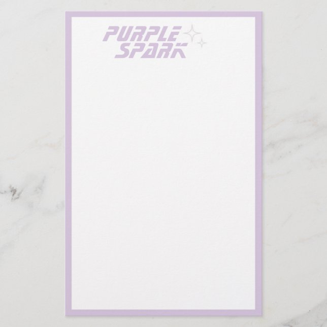Lila White Small Business Stationery Brevpapper (Framsida)