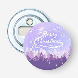 Lila White Snö fredliga skogen God jul Flasköppnare