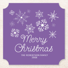 Lila White Snöflingor jul Party