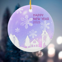 Lila White Translucent Snöflingor Snö House