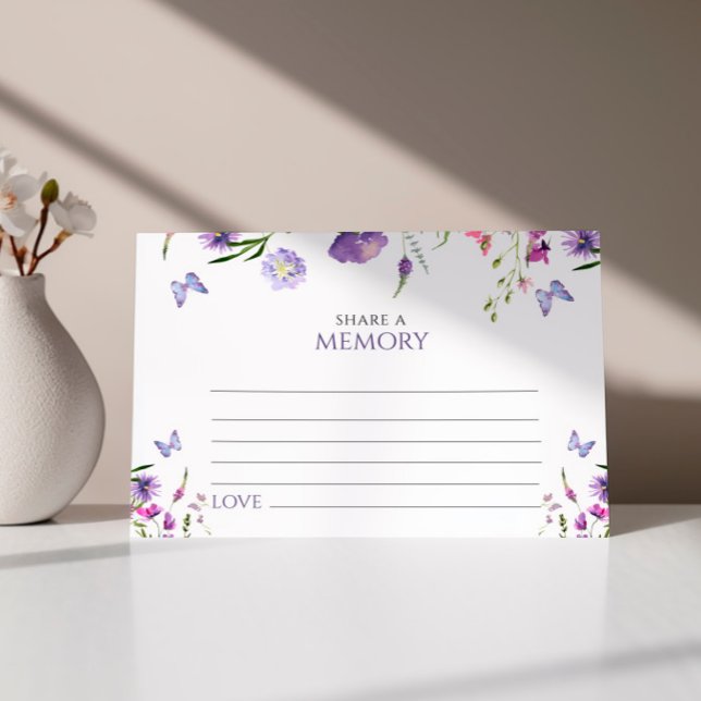 Lila Wilblommors begraver  ett minneskort OSA Kort (Skapare uppladdad)