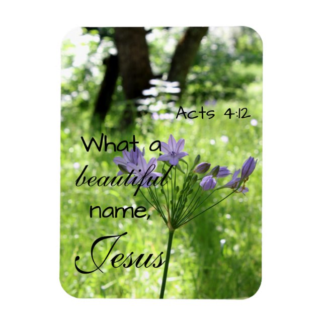 Lila Wildblombible Verse Magnet (Vertikal)