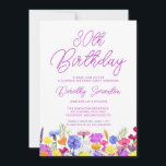 Lila Wildblomma i PARTY 30års födelsedag Inbjudningar<br><div class="desc">En söt vildblomma gräns är en dekoration av grund i denna vuxen 30års födelsedag-överraskningsinbjudan. Blå-, gult- och orange blommor skapar en färgstark design och lycklig för att fira denna milstolpe-födelsedag. Modern och enkel kalligrafi i lila gör att trendiget får en ny beröring till behållan. Det öppna och omsorgsfria bokstavsflödet koordinerar...</div>