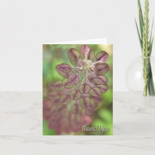 Lila Wildblomma - tack för ditt kort (Framsida)