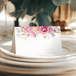 Lila WildblommBröllop Placeringskort