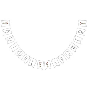 Lila Wildblommes Möhippa Decor White Vimplar