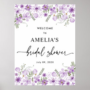 Lila Wildblommes Möhippa Välkommen Poster