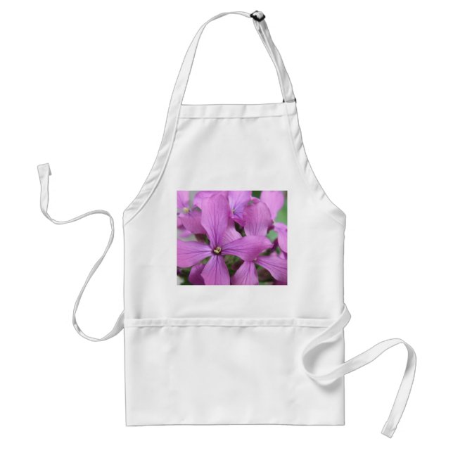Lila Wildblommor Apron Förkläde (Framsidan)