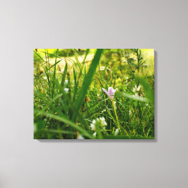 Lila Wildblommor Blommigt Botanical Photography Canvastryck