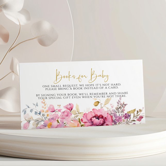 Lila Wildblommor Bokar för Baby-kort Tilläggskort (Skapare uppladdad)