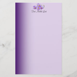 Lila Wildblommor Header Brevpapper