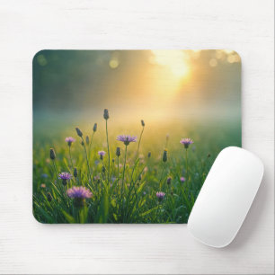 Lila Wildblommor i Misty Meadow Musmatta