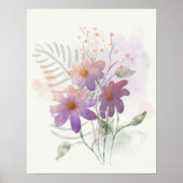 Lila Wildblommor Poster