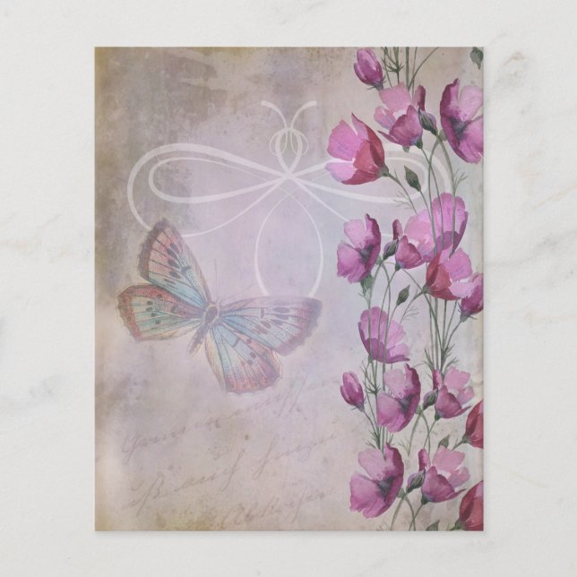 Lila Wildblommor Scrapbook Papper (Framsida)