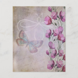 Lila Wildblommor Scrapbook Papper
