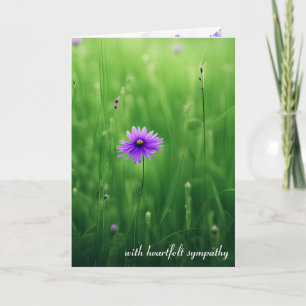 Lila Wildblommor Sympathy Kort