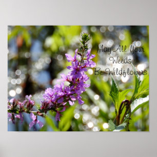 Lila Wildblomsoffert Poster