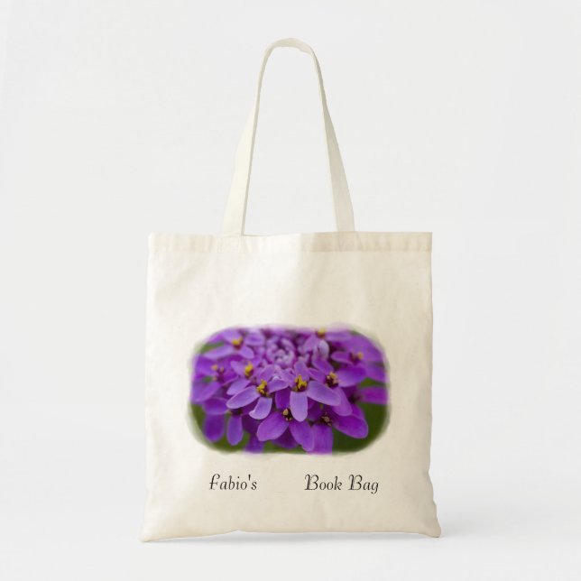Lila Wildblomtote Tygkasse (Framsidan)