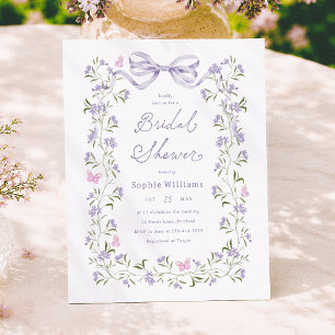 Lila Wildflower Cottagecore Budget Bröllopsdusch