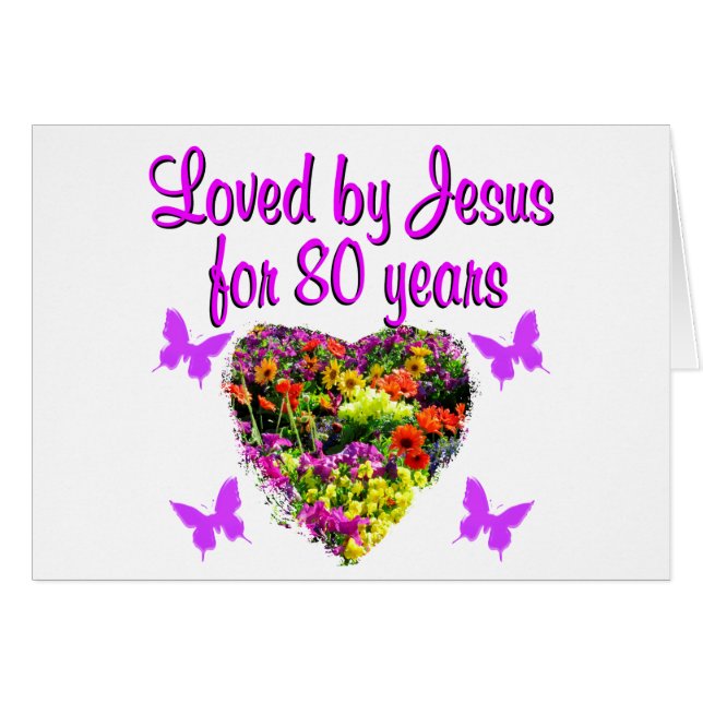 LILA WILDFLOWER SOM LOVATS AV JESUS I 80 ÅR OBS KORT (Framsidan Horizontal)