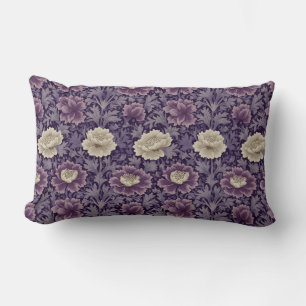 Lila William Morris Stil Blommigt Lumbarkudde