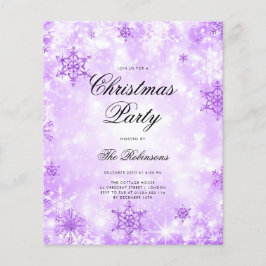 Lila Winter  Helgdag Inbjudan Program & Menu